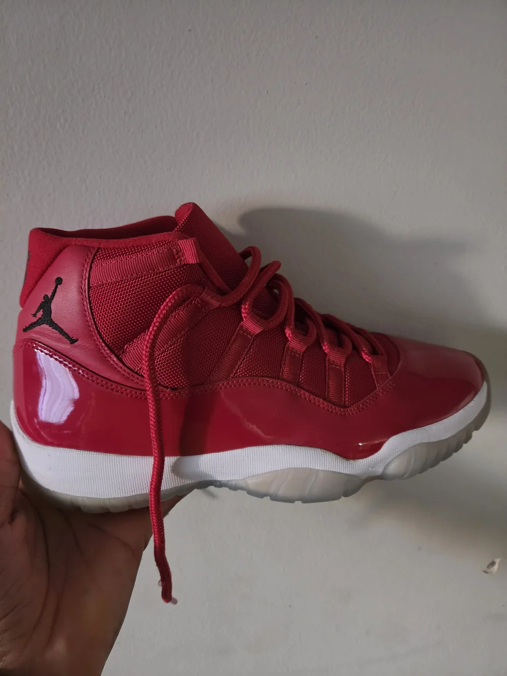 Mens Red Basketball Sneakers with Jumpman Logo